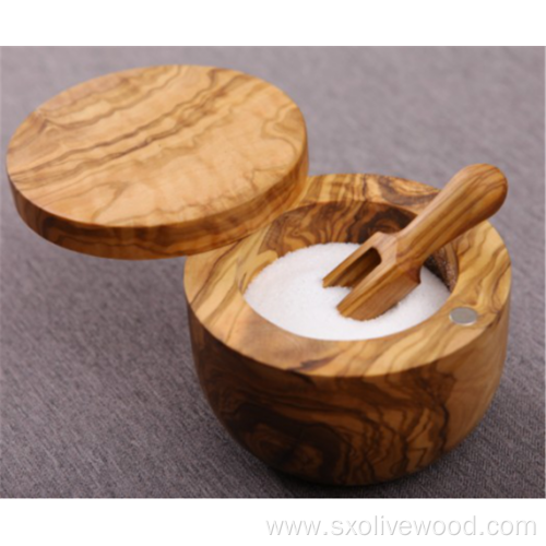 Olive Wood Salt Keeper